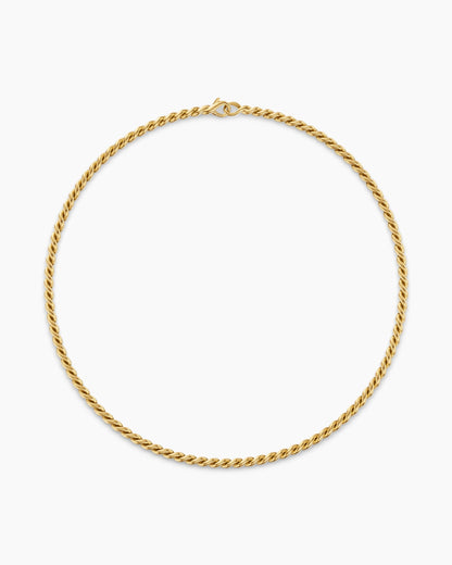 David Yurman Sculpted Cable Chain Necklace in 18K Yellow Gold, 3.7mm David Yurman Women’s
