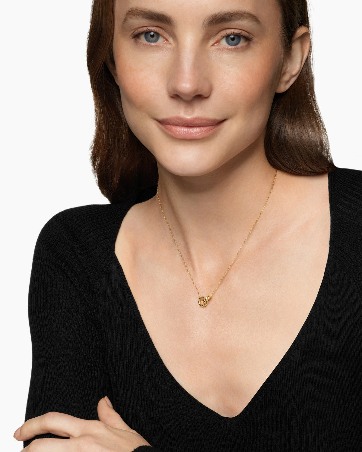 David Yurman Sculpted Cable Linked Necklace in 18K Yellow Gold, 9.2mm David Yurman Women’s