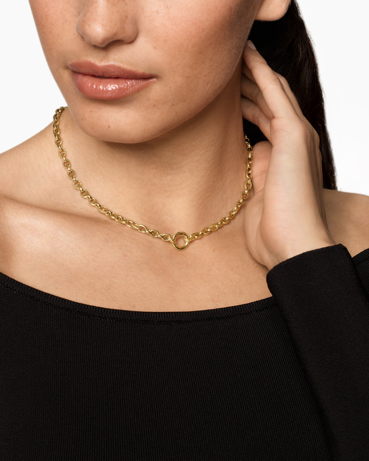 David Yurman DY Mercer Petite Chain Necklace in 18K Yellow Gold, 4.5mm David Yurman Women’s