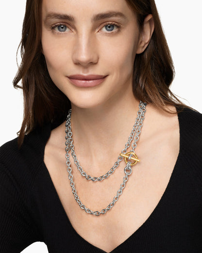 David Yurman DY Mercer Double Row Toggle Chain Necklace David Yurman Women’s