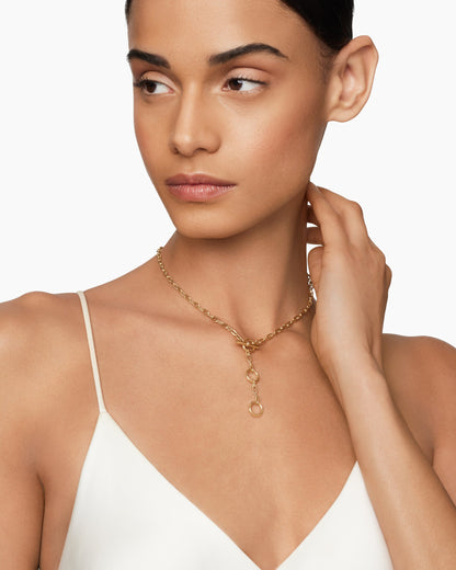 David Yurman DY Madison Three Ring Chain Necklace David Yurman Women’s