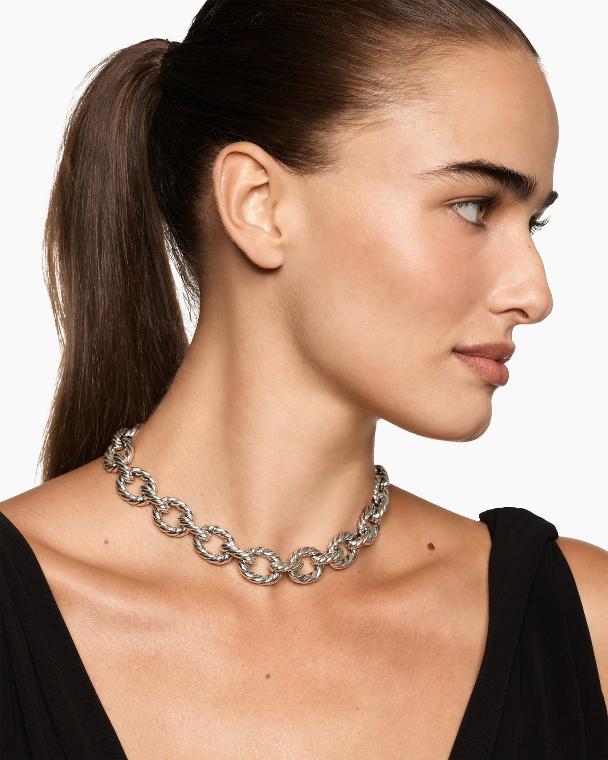 David Yurman Sculpted Cable Oval Link Necklace David Yurman Women’s