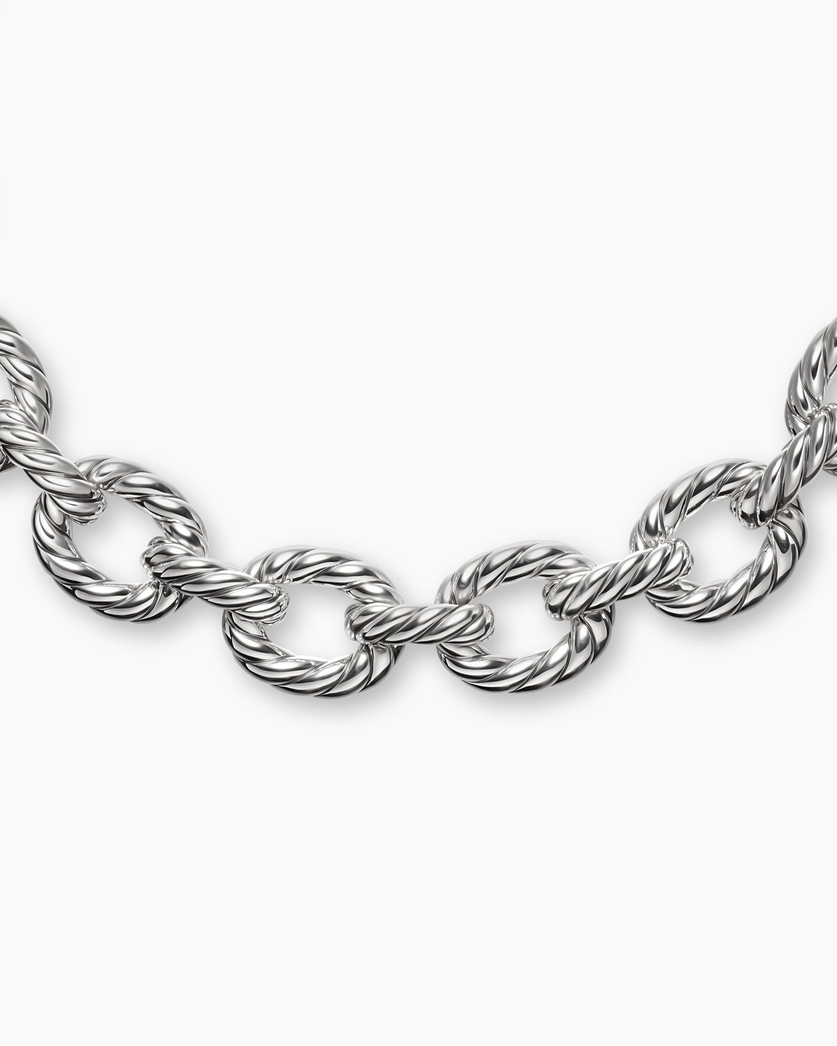 David Yurman Sculpted Cable Oval Link Necklace David Yurman Women’s