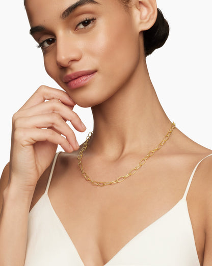 David Yurman Elongated Oval Link Necklace David Yurman Women’s
