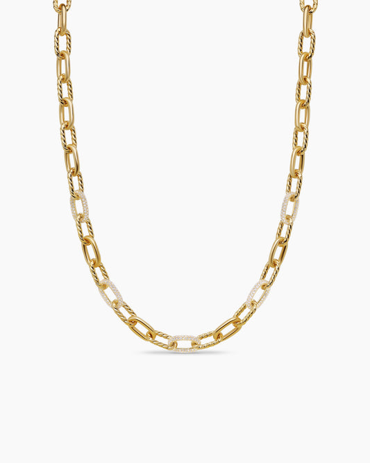 David Yurman DY Madison® Chain Necklace in 18K Yellow Gold with Diamonds, 8.5mm David Yurman Women’s