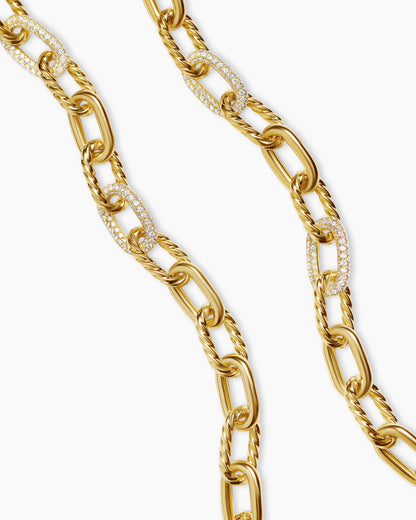 David Yurman DY Madison® Chain Necklace in 18K Yellow Gold with Diamonds, 8.5mm David Yurman Women’s