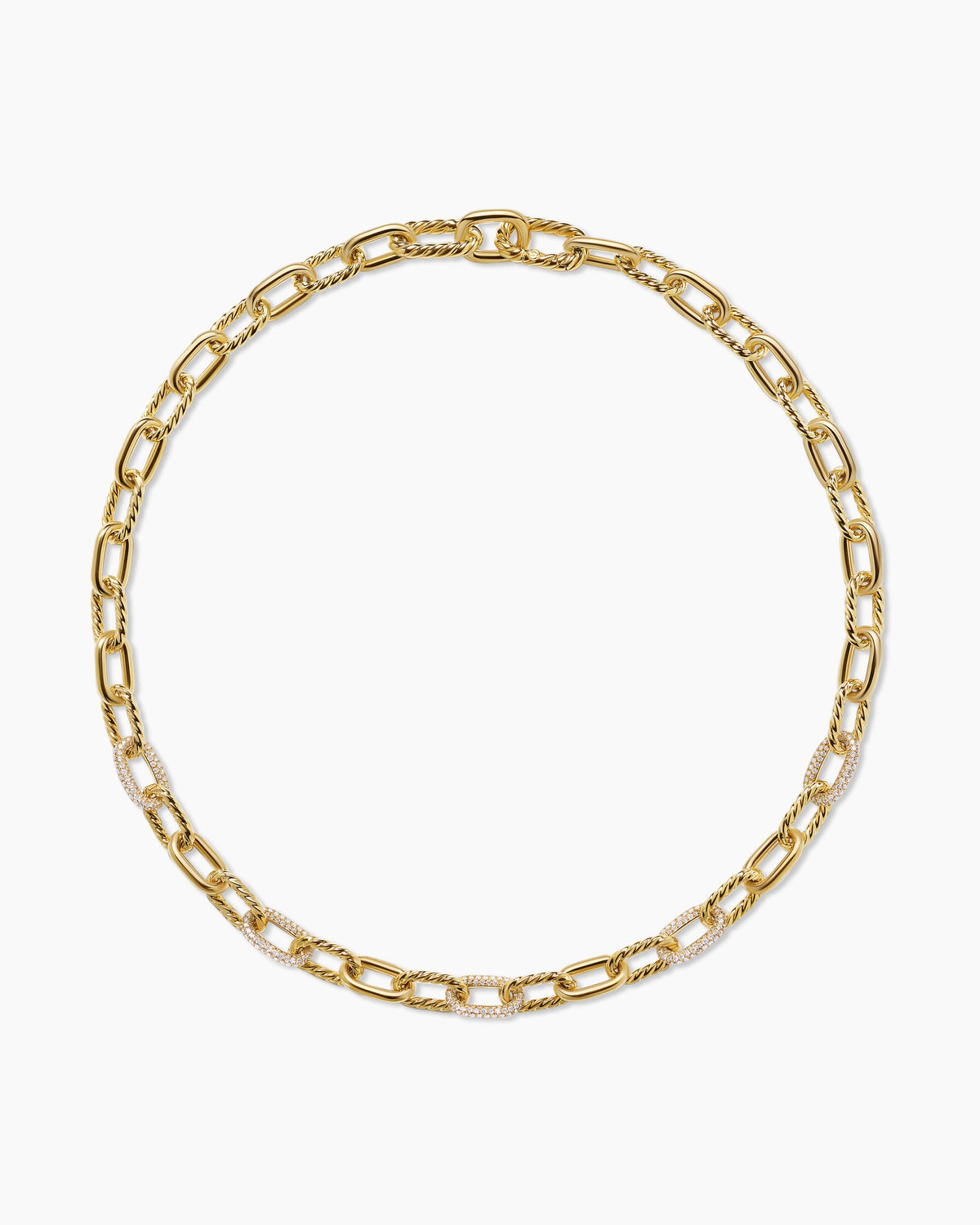 David Yurman DY Madison® Chain Necklace in 18K Yellow Gold with Diamonds, 8.5mm David Yurman Women’s