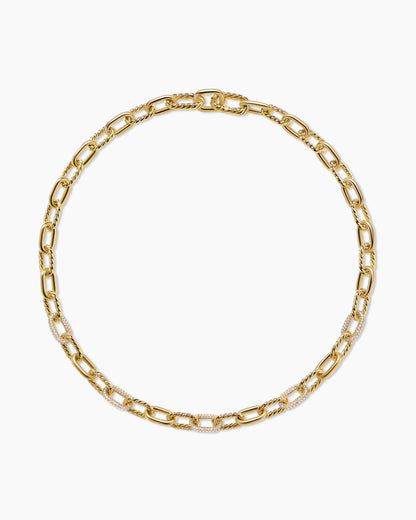 David Yurman DY Madison® Chain Necklace in 18K Yellow Gold with Diamonds, 8.5mm David Yurman Women’s