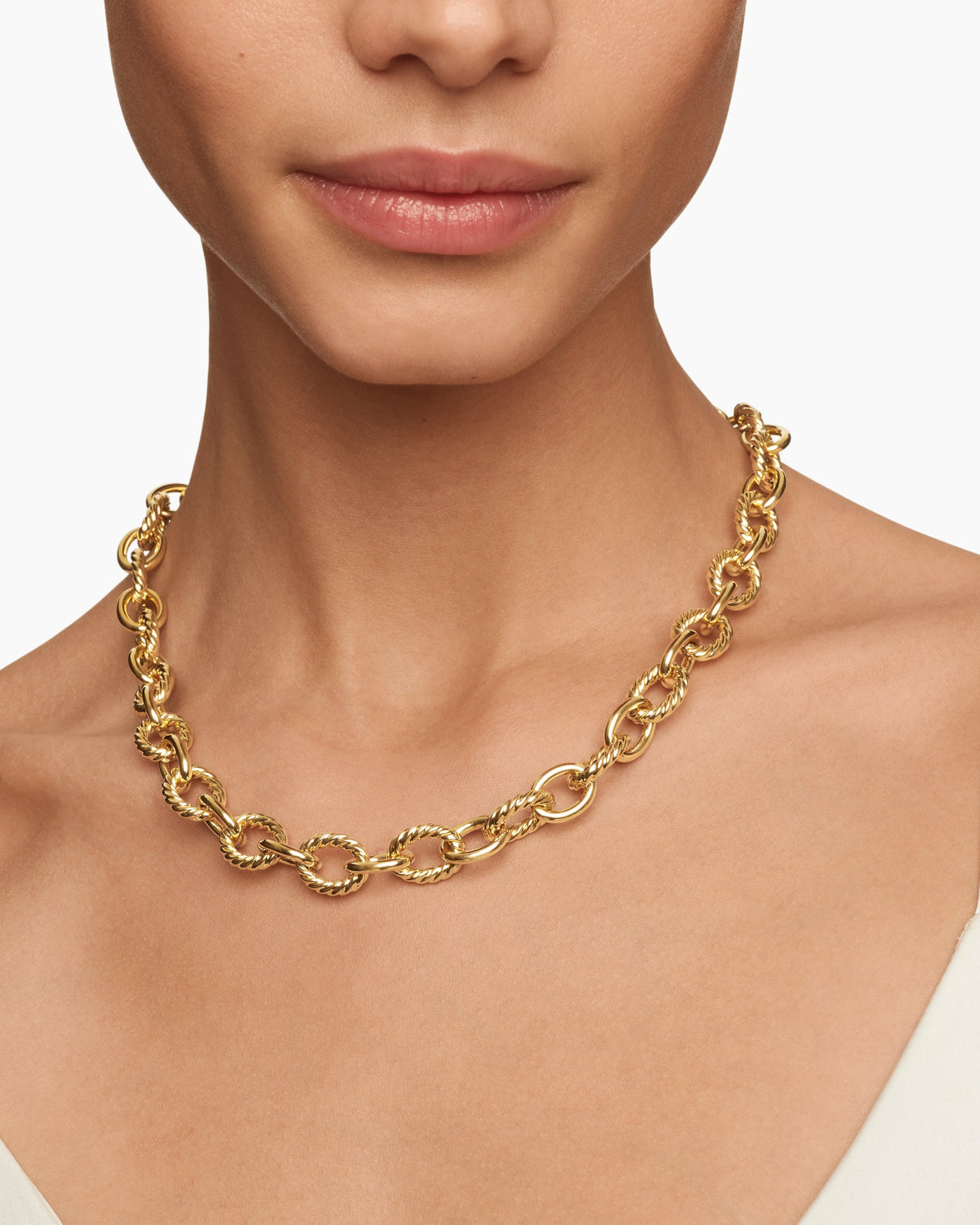 David Yurman Oval Link Chain Necklace in 18K Yellow Gold, 16mm David Yurman Women’s