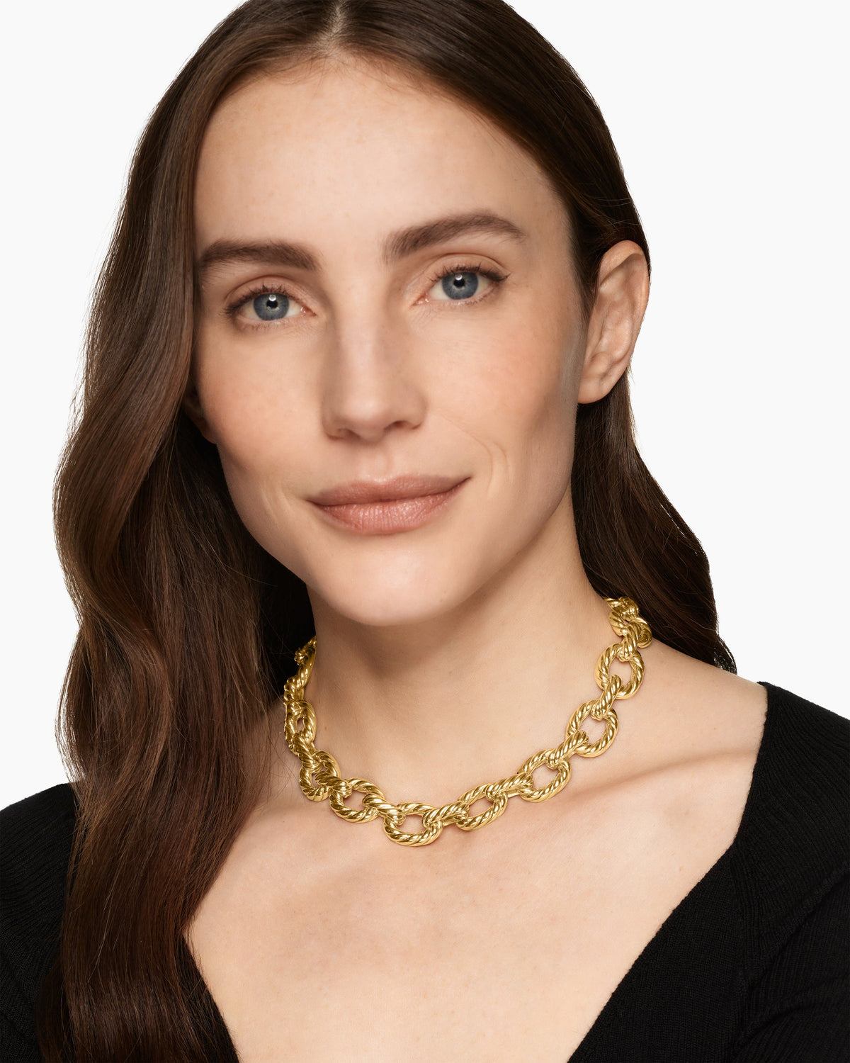 David Yurman Sculpted Cable Oval Link Necklace David Yurman Women’s