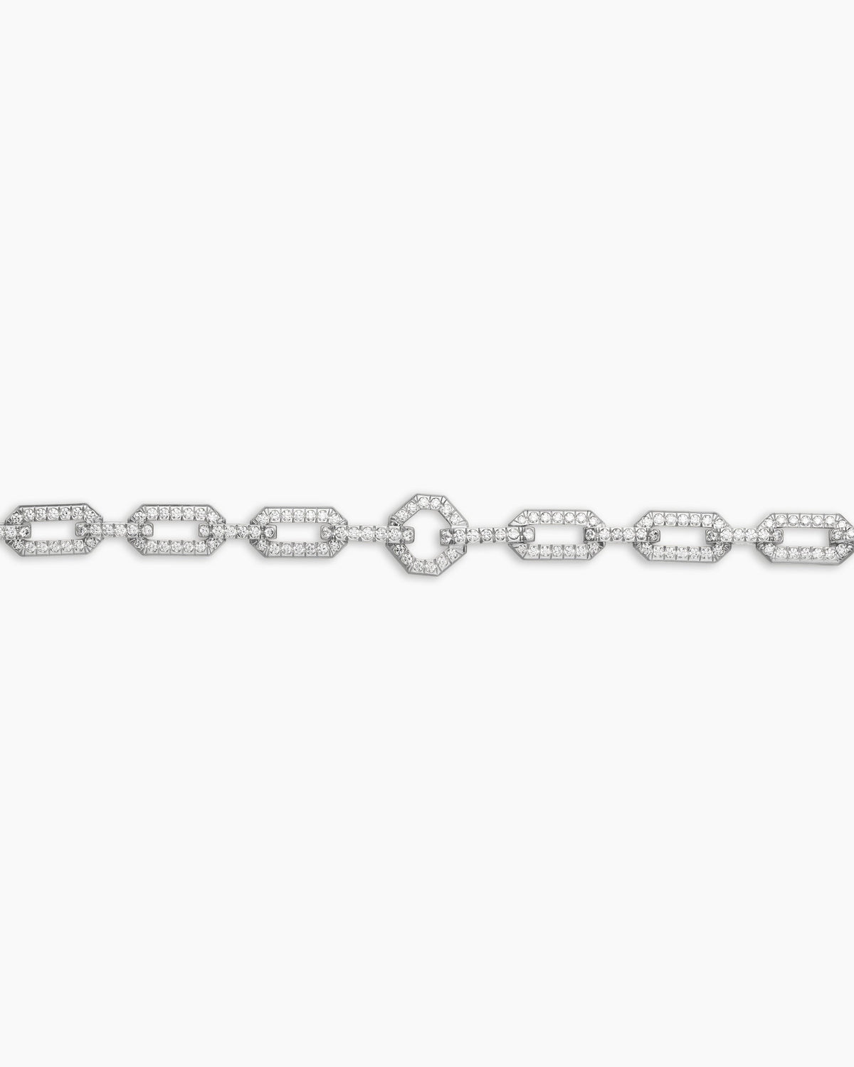 David Yurman Pavé Chain Necklace in 18K White Gold, 7mm David Yurman Women’s