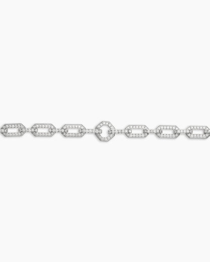 David Yurman Pavé Chain Necklace in 18K White Gold, 7mm David Yurman Women’s