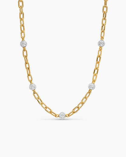 David Yurman DY Madison Pavé Bead Chain Necklace David Yurman Women’s