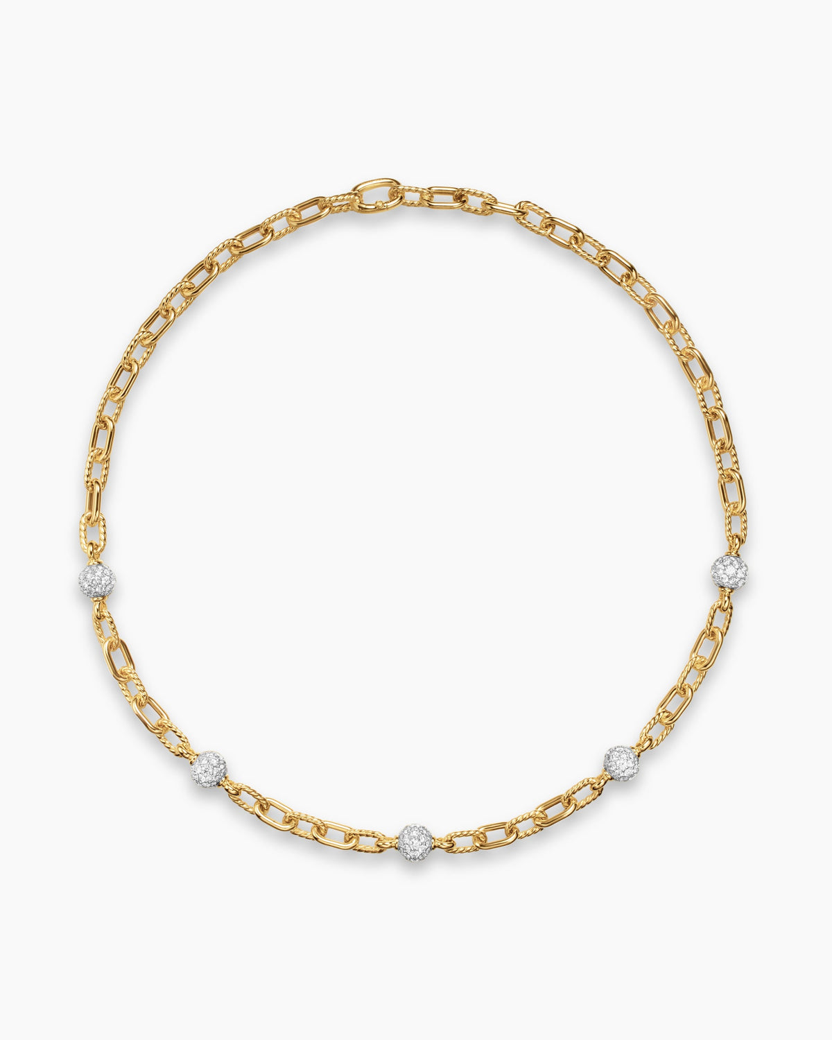 David Yurman DY Madison Pavé Bead Chain Necklace David Yurman Women’s