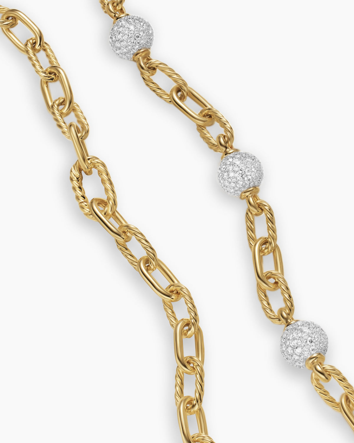 David Yurman DY Madison Pavé Bead Chain Necklace David Yurman Women’s