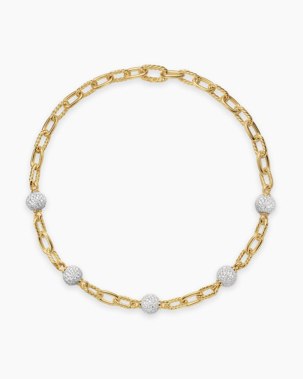 David Yurman DY Madison Pavé Bead Chain Necklace David Yurman Women’s