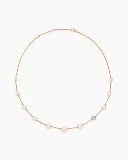 David Yurman Pearl and Pavé Station Necklace David Yurman Women’s