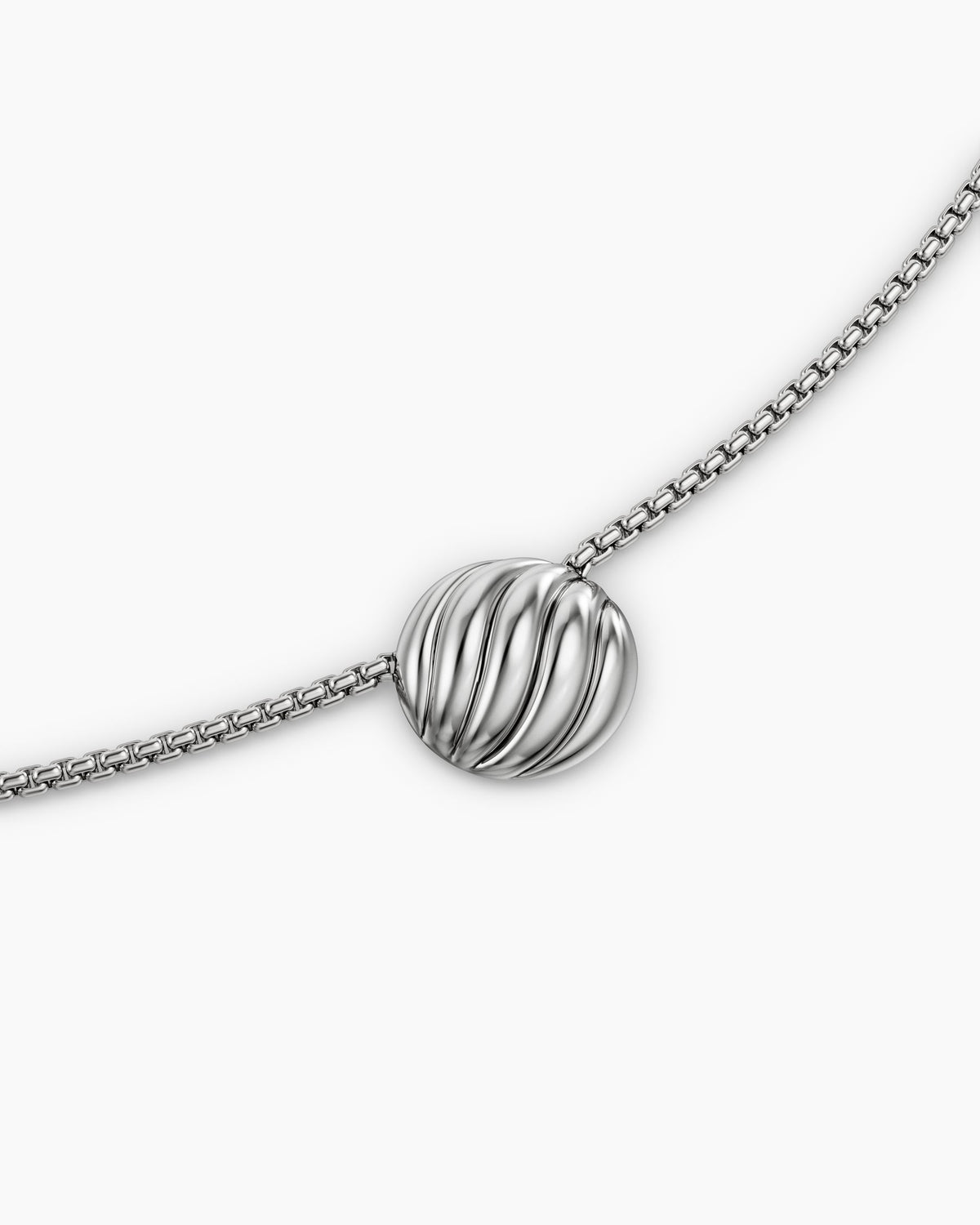 David Yurman Sculpted Cable Pendant Necklace in Sterling Silver, 10mm David Yurman Women’s