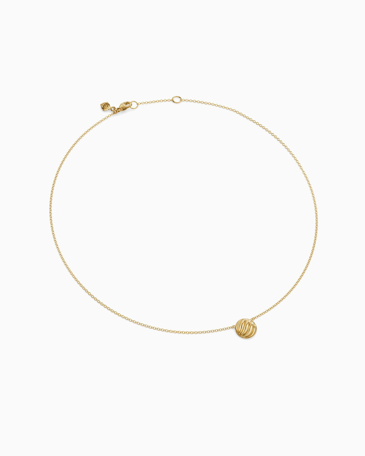 David Yurman Sculpted Cable Pendant Necklace in 18K Yellow Gold, 10mm David Yurman Women’s