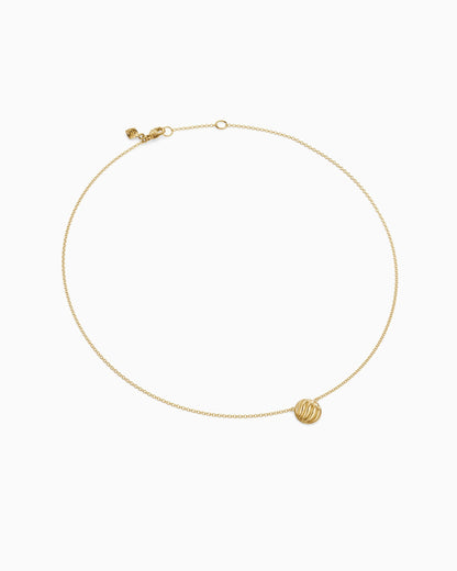 David Yurman Sculpted Cable Pendant Necklace in 18K Yellow Gold, 10mm David Yurman Women’s
