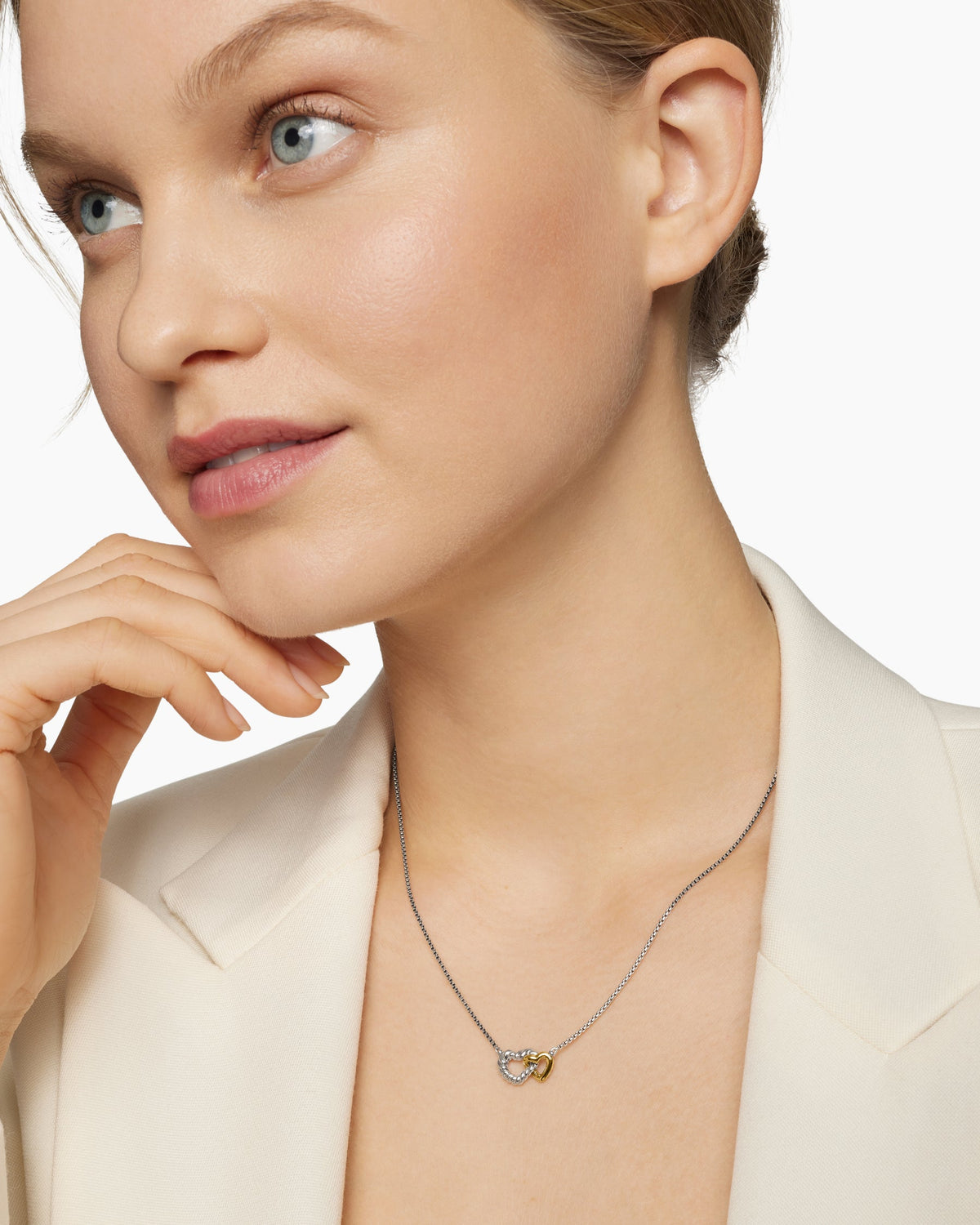 David Yurman Cable Collectibles Interlocking Heart Necklace David Yurman Women’s