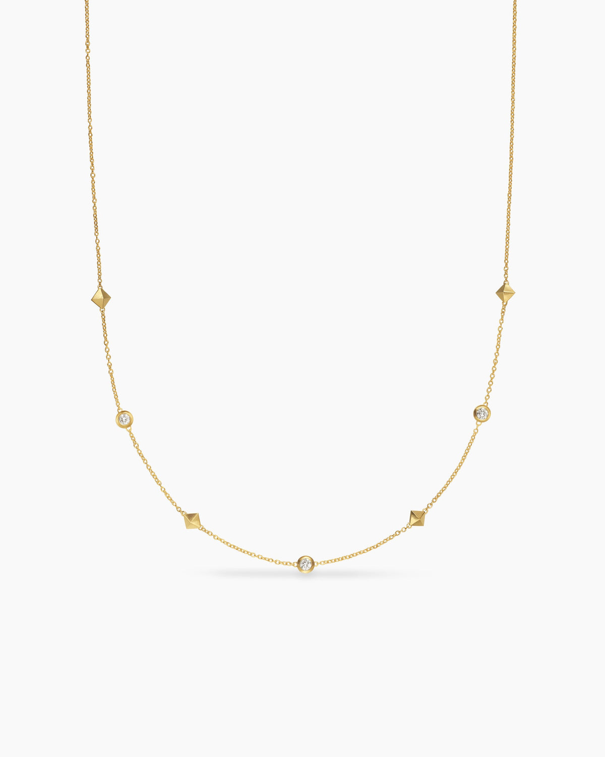 David Yurman Petite Modern Renaissance Pyramid Station Necklace David Yurman Women’s
