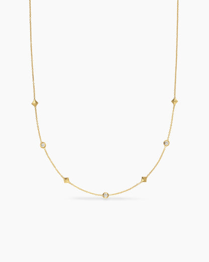 David Yurman Petite Modern Renaissance Pyramid Station Necklace David Yurman Women’s