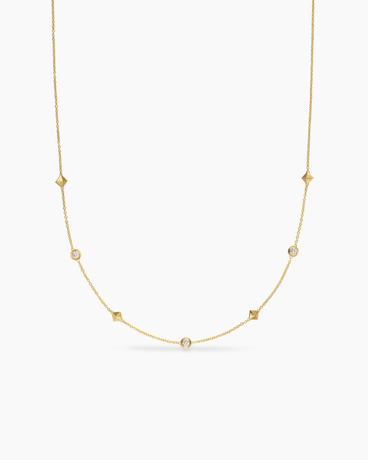 David Yurman Petite Modern Renaissance Pyramid Station Necklace David Yurman Women’s