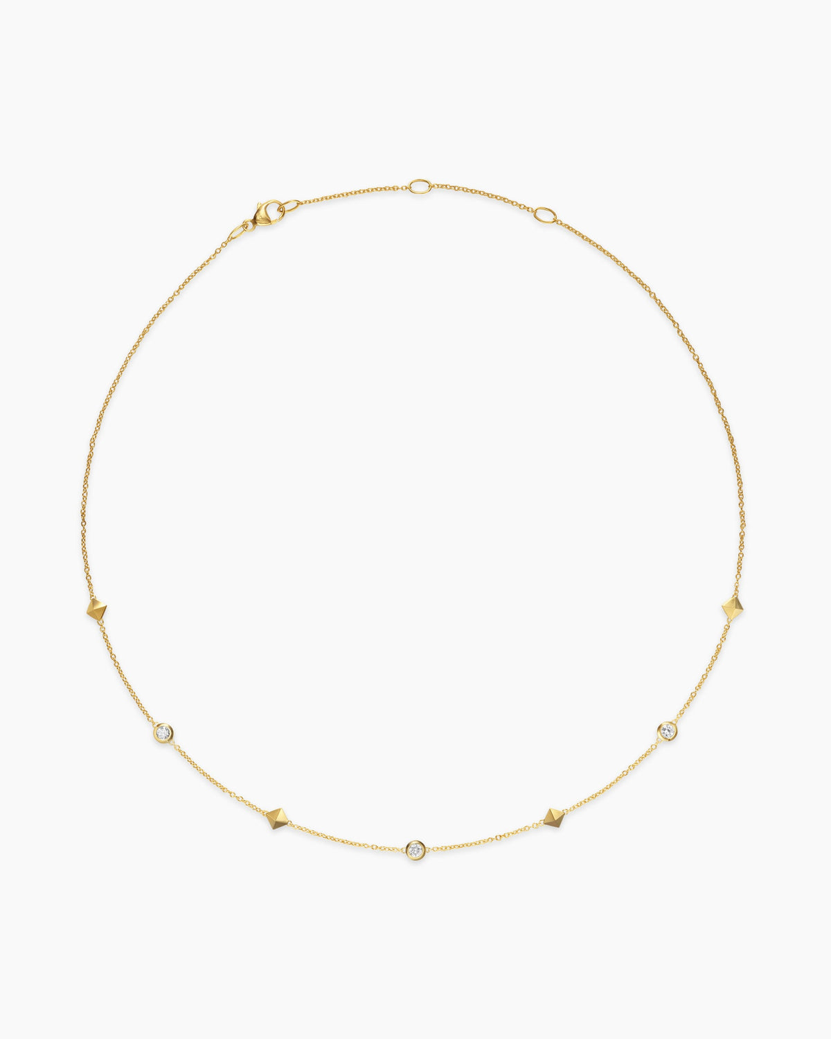 David Yurman Petite Modern Renaissance Pyramid Station Necklace David Yurman Women’s