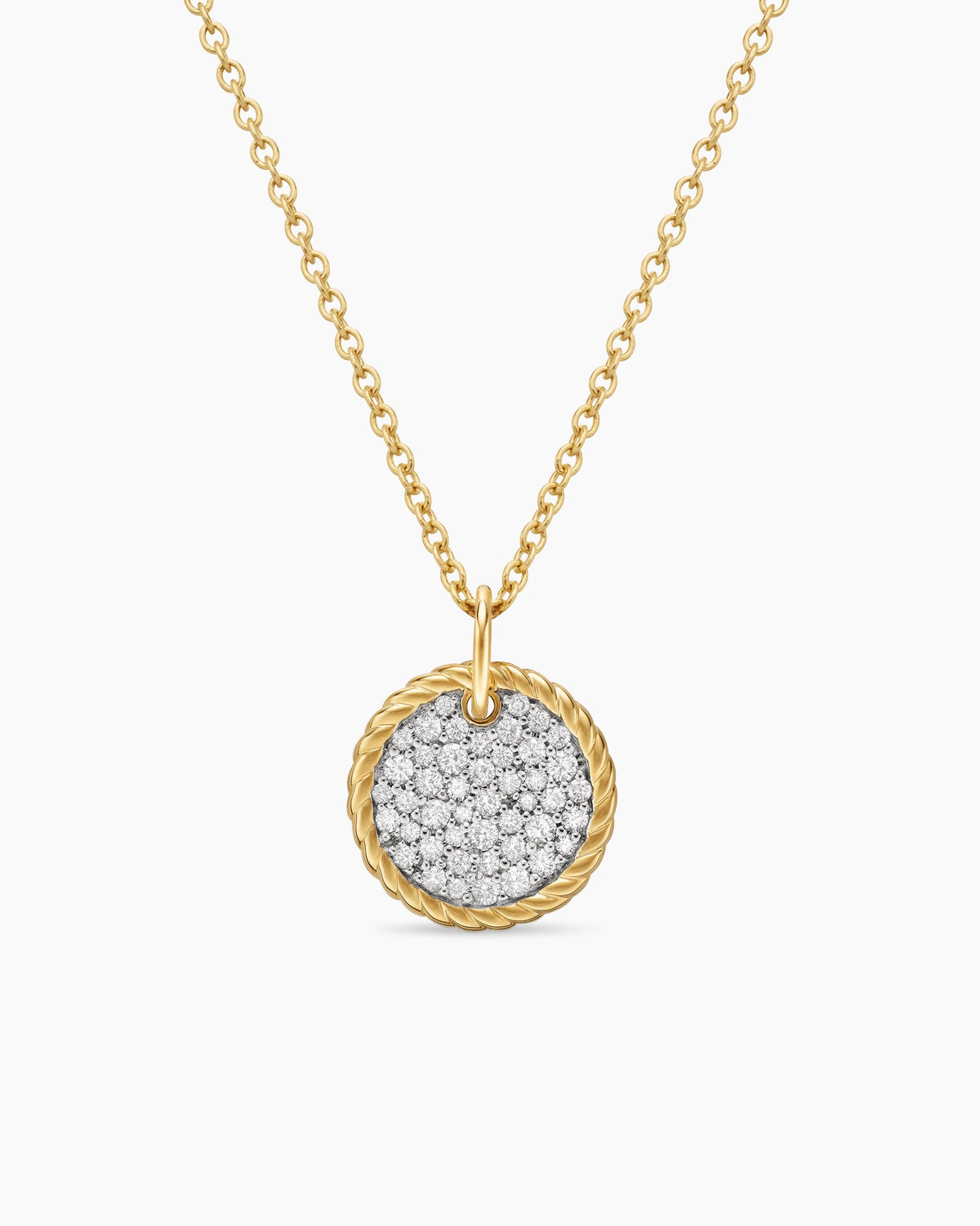 David Yurman Cable Collectibles Pavé Plate Necklace David Yurman Women’s