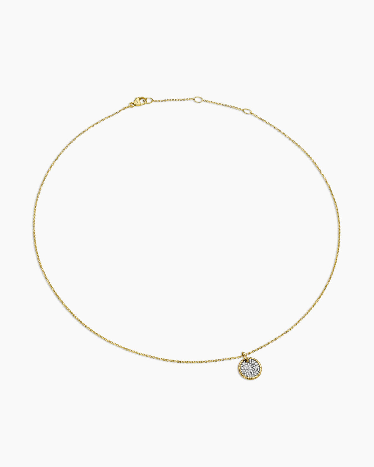 David Yurman Cable Collectibles Pavé Plate Necklace David Yurman Women’s