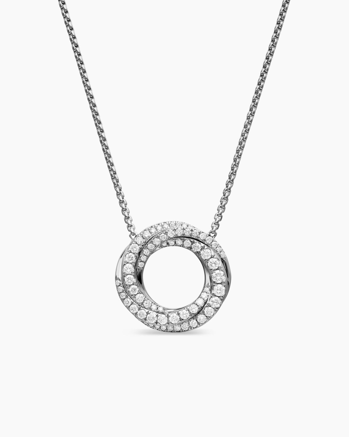 David Yurman Petite Pavé Crossover Pendant Necklace David Yurman Women’s