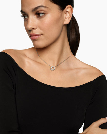David Yurman Petite Pavé Crossover Pendant Necklace David Yurman Women’s