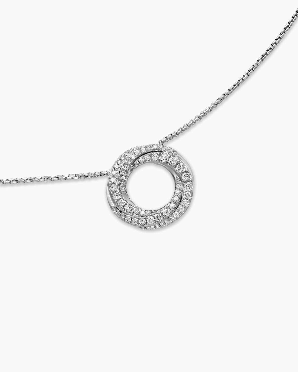 David Yurman Petite Pavé Crossover Pendant Necklace David Yurman Women’s