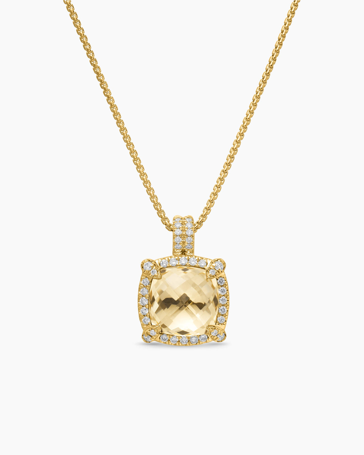 David Yurman Chatelaine Pavé Bezel Pendant Necklace David Yurman Women’s