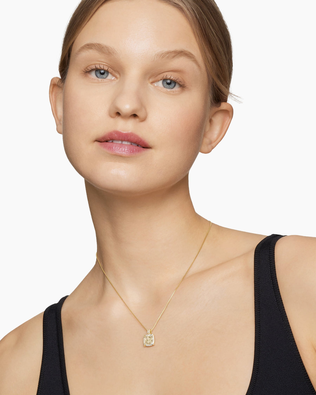 David Yurman Chatelaine Pavé Bezel Pendant Necklace David Yurman Women’s