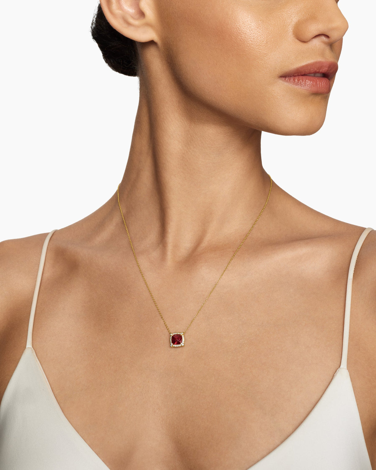 David Yurman Petite Chatelaine Pavé Bezel Pendant Necklace David Yurman Women’s