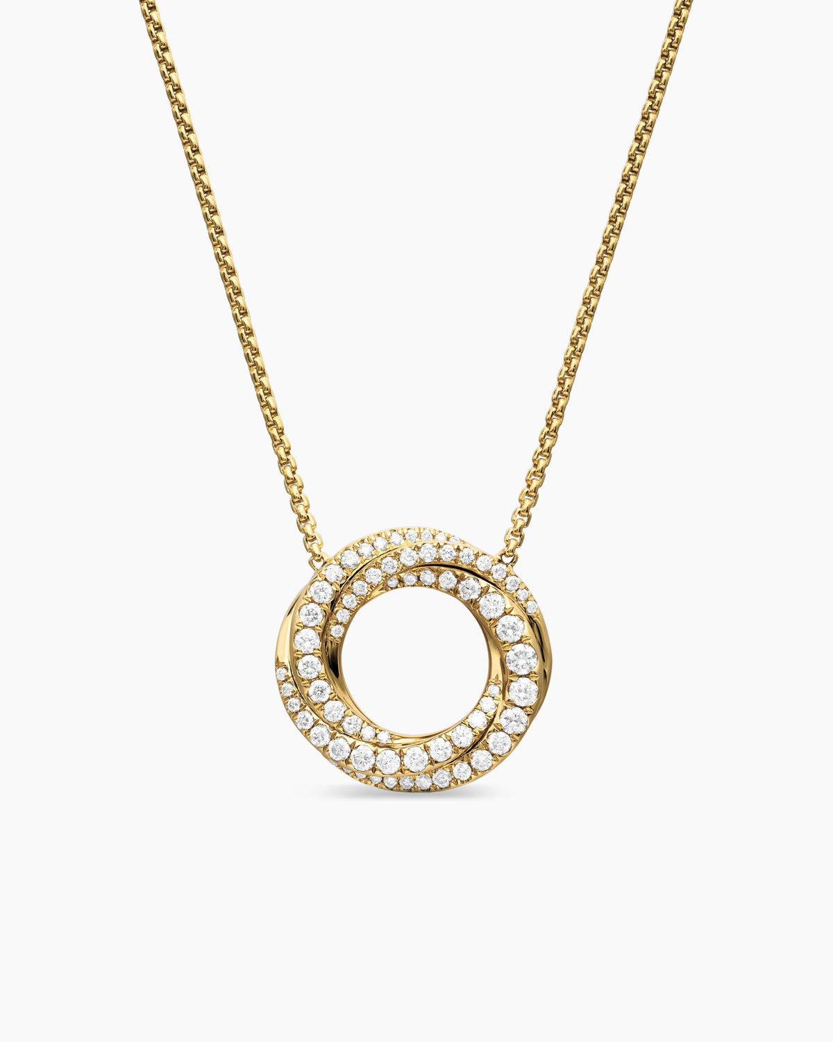 David Yurman Petite Pavé Crossover Pendant Necklace David Yurman Women’s