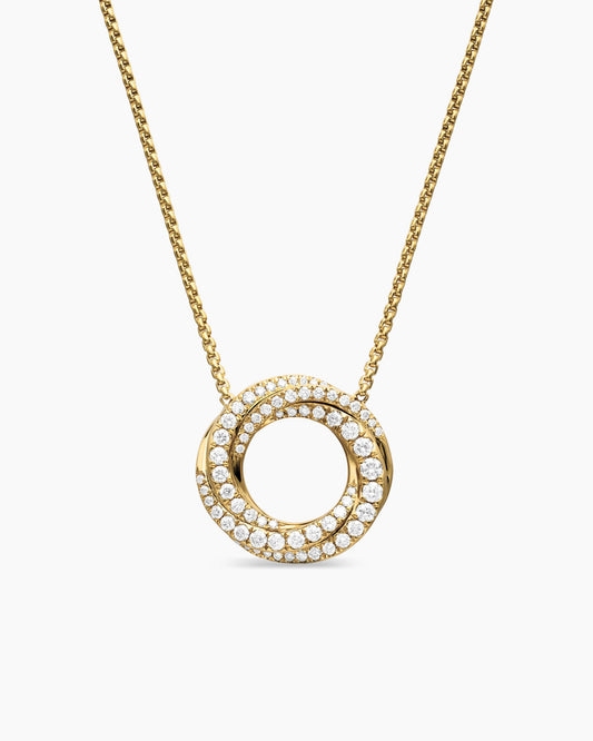 David Yurman Petite Pavé Crossover Pendant Necklace David Yurman Women’s