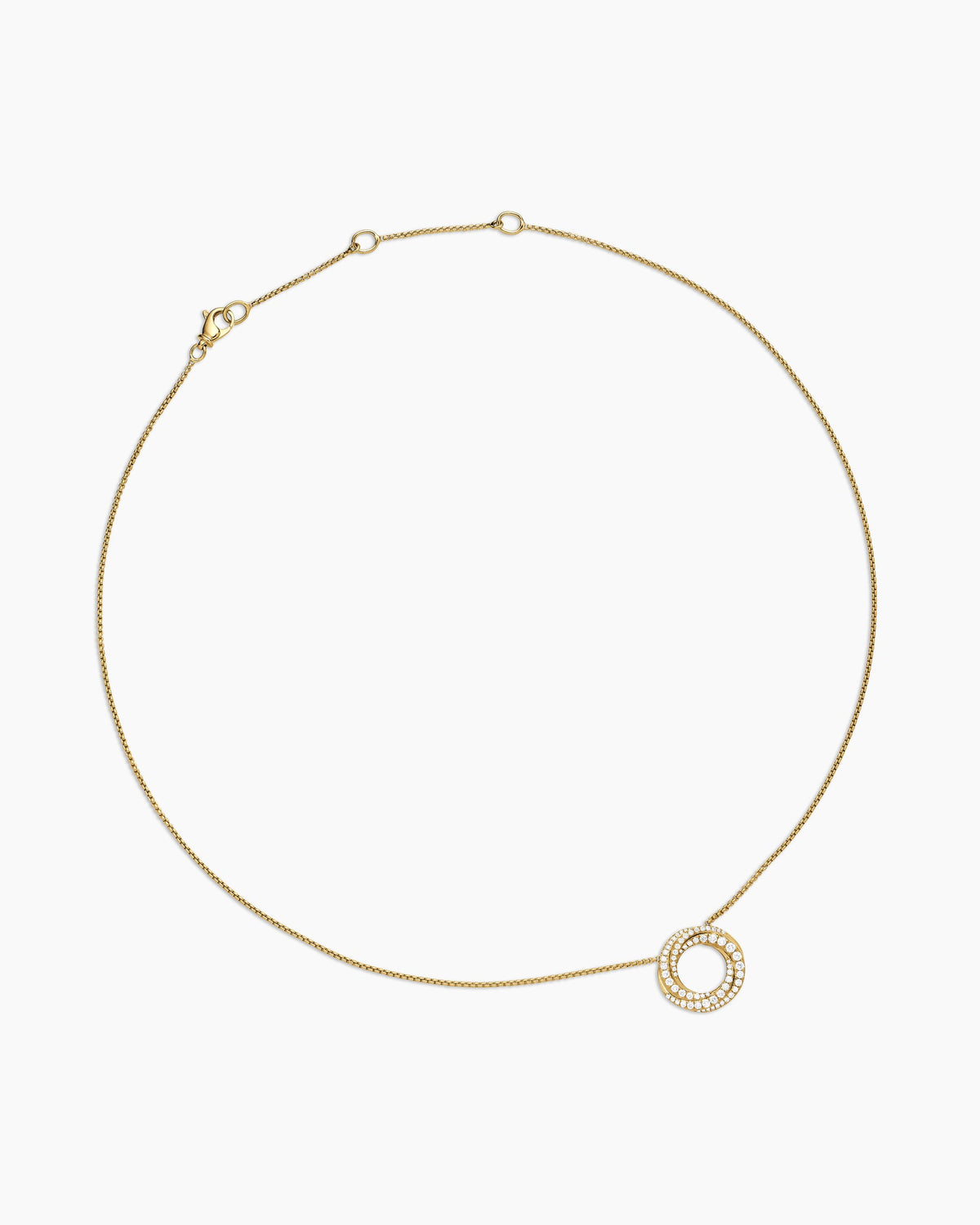 David Yurman Petite Pavé Crossover Pendant Necklace David Yurman Women’s