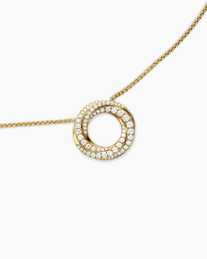 David Yurman Petite Pavé Crossover Pendant Necklace David Yurman Women’s