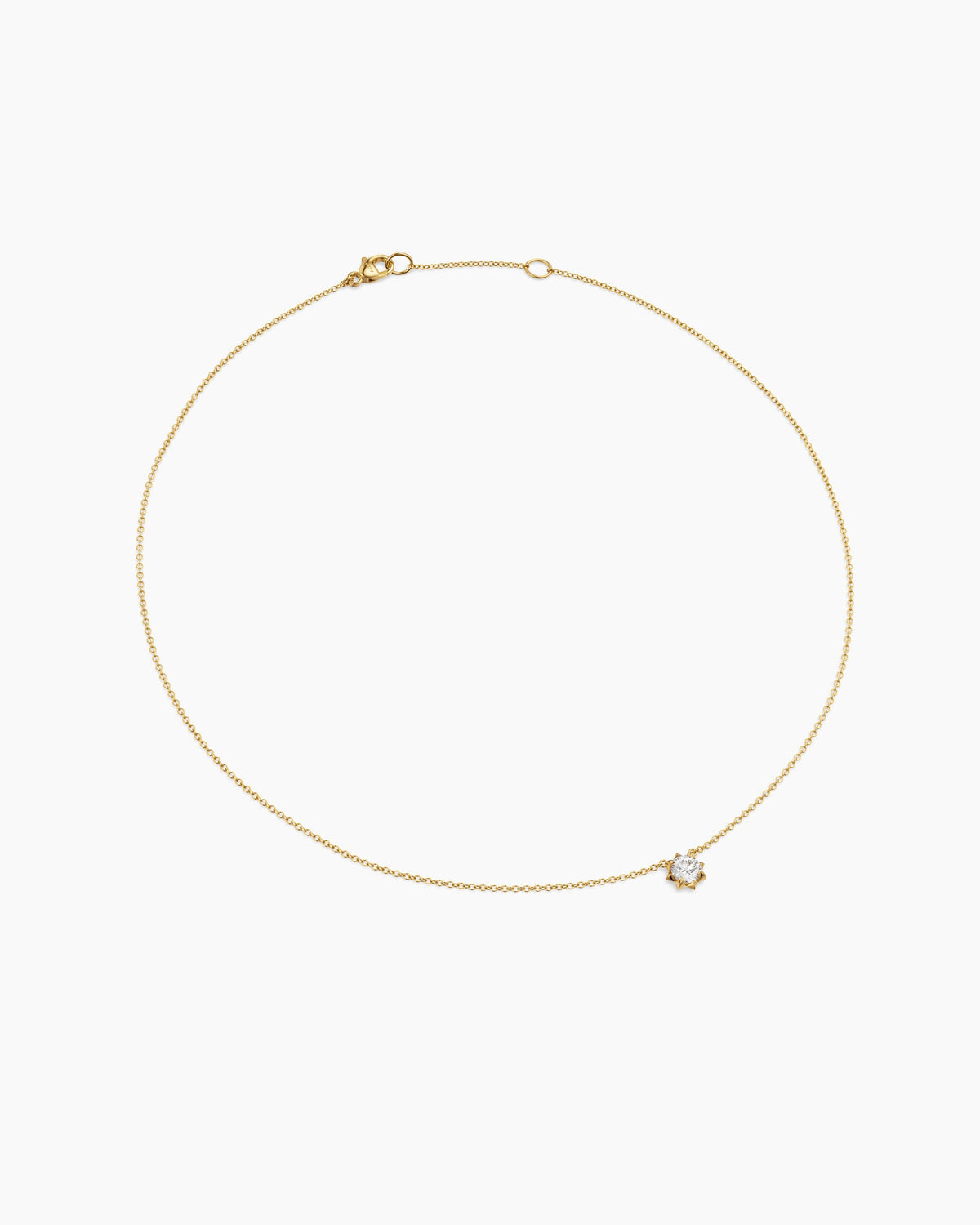 David Yurman Petite Pavé Pendant Necklace in 18K Yellow Gold with Diamond, 5mm David Yurman Women’s