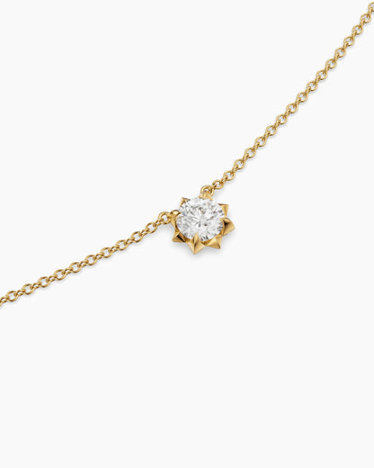 David Yurman Petite Pavé Pendant Necklace in 18K Yellow Gold with Diamond, 5mm David Yurman Women’s