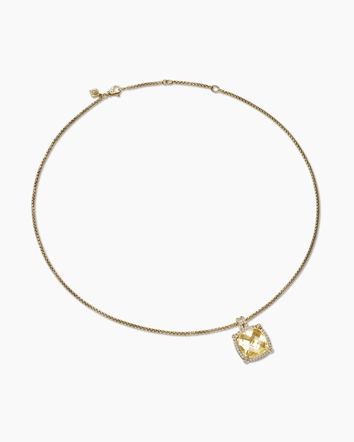 David Yurman Chatelaine Pavé Bezel Pendant Necklace David Yurman Women’s