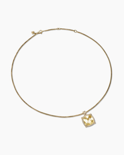 David Yurman Chatelaine Pavé Bezel Pendant Necklace David Yurman Women’s