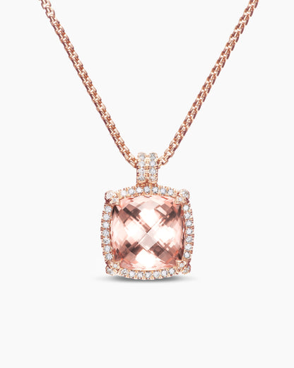 David Yurman Chatelaine Pavé Bezel Pendant Necklace David Yurman Women’s