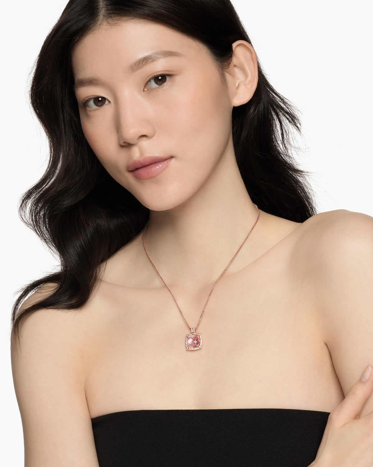 David Yurman Chatelaine Pavé Bezel Pendant Necklace David Yurman Women’s
