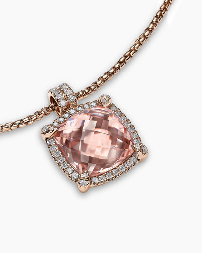 David Yurman Chatelaine Pavé Bezel Pendant Necklace David Yurman Women’s