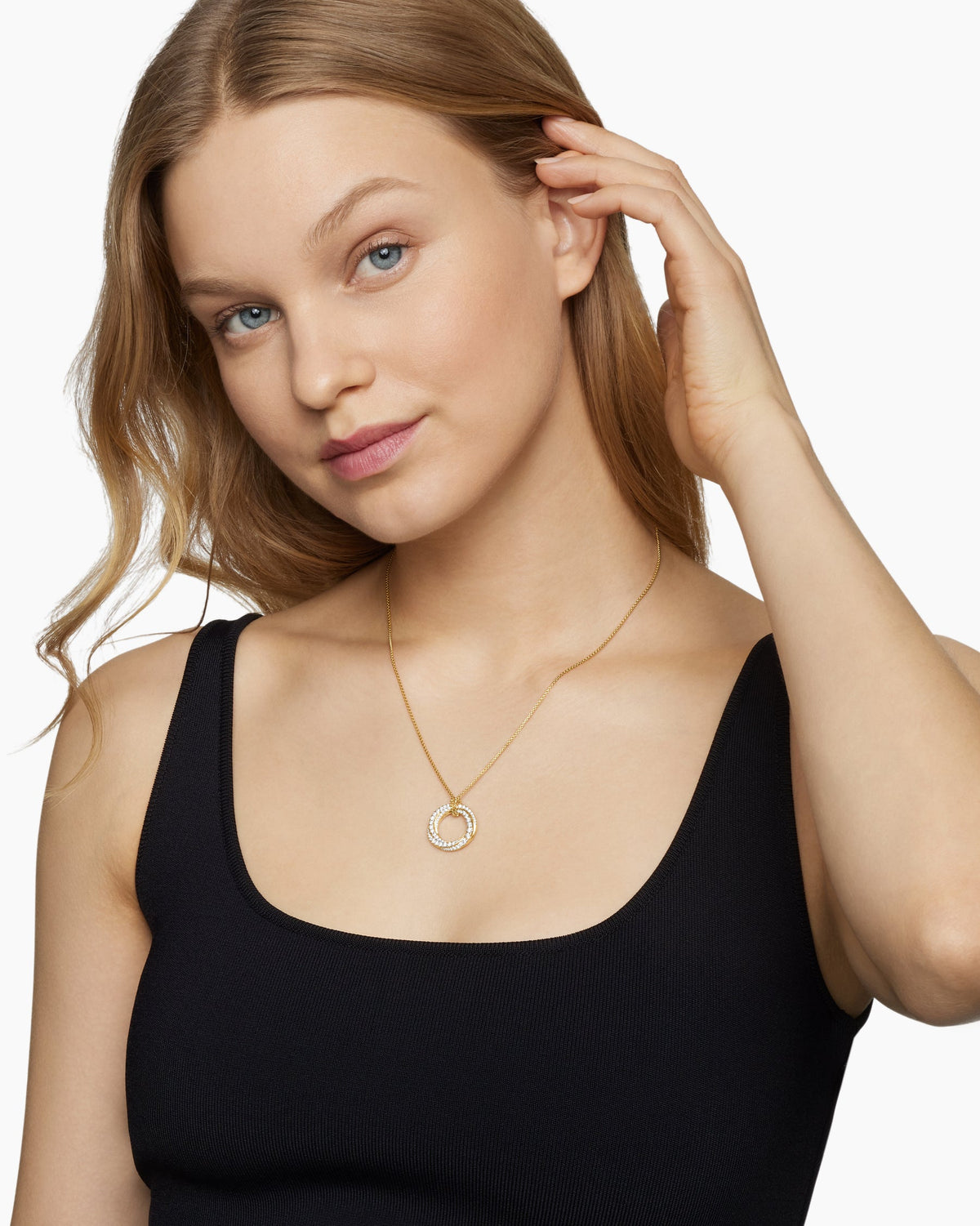 David Yurman Pavé Crossover Pendant Necklace David Yurman Women’s