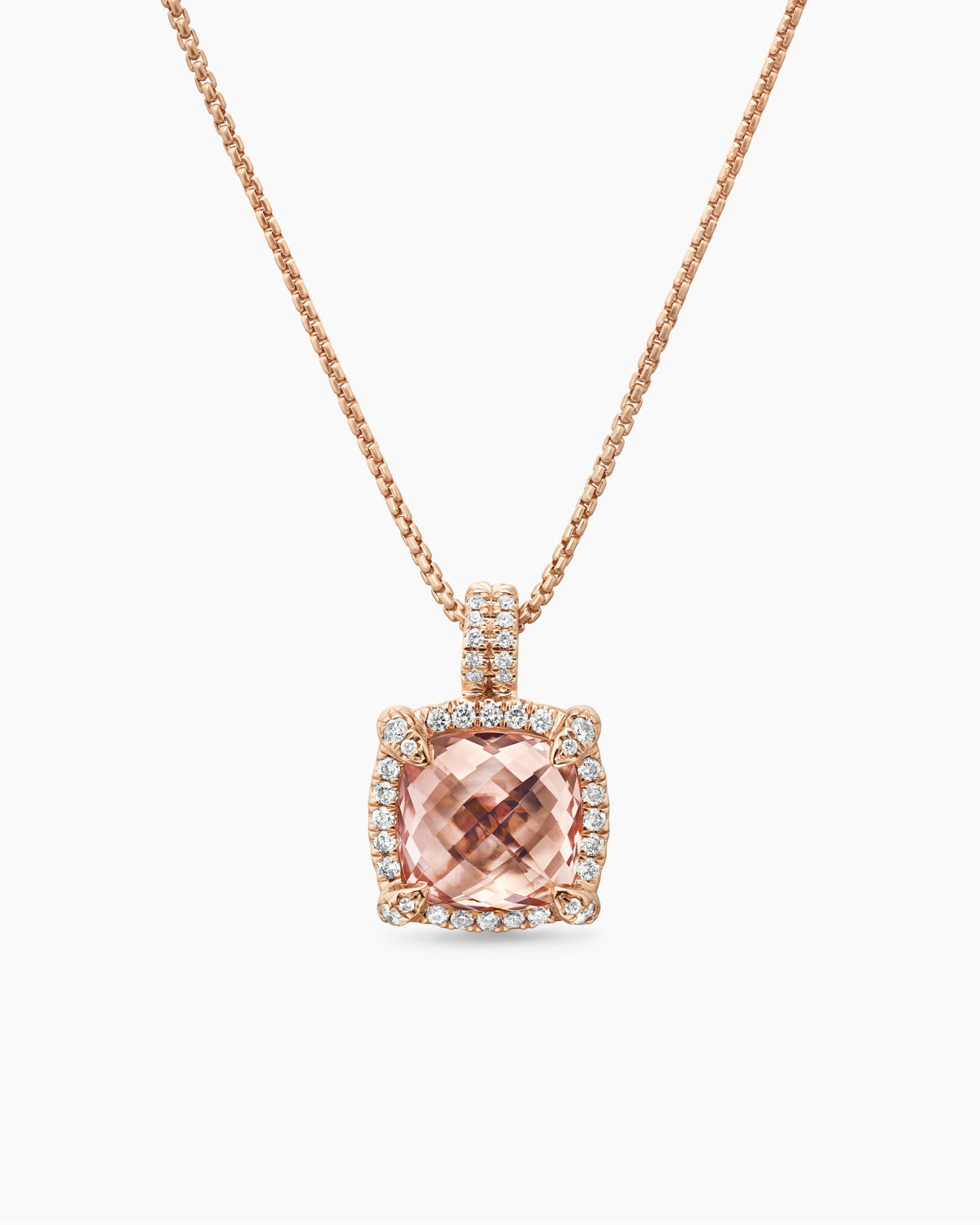 David Yurman Chatelaine Pavé Bezel Pendant Necklace David Yurman Women’s